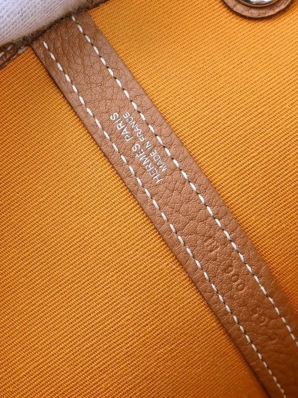 Hermes Saffron Toile Officier Negonda Garden Party C GS 006